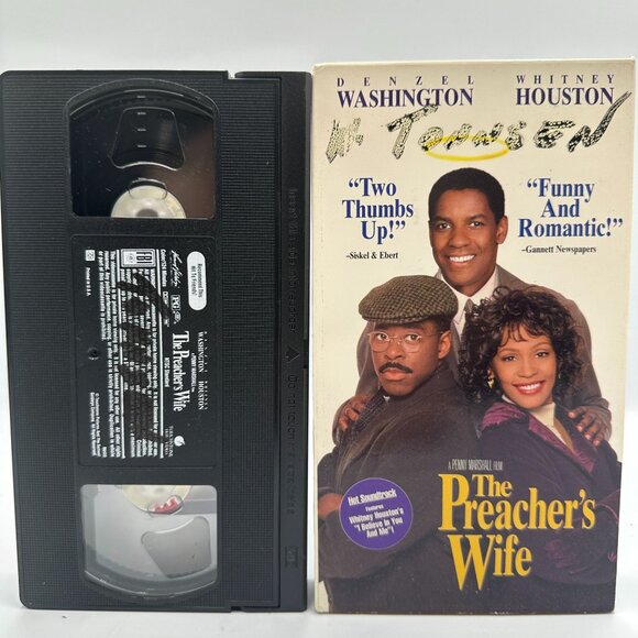 The Preachers Wife VHS 1996 Denzel Washington Whitney Houston Drama - Picture 3 of 3